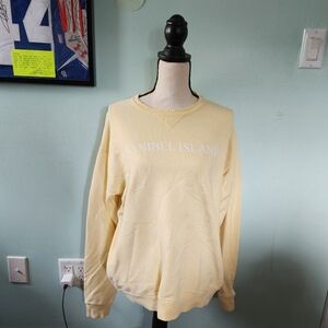Sanibel Island Handmade Yellow Pullover Sweater